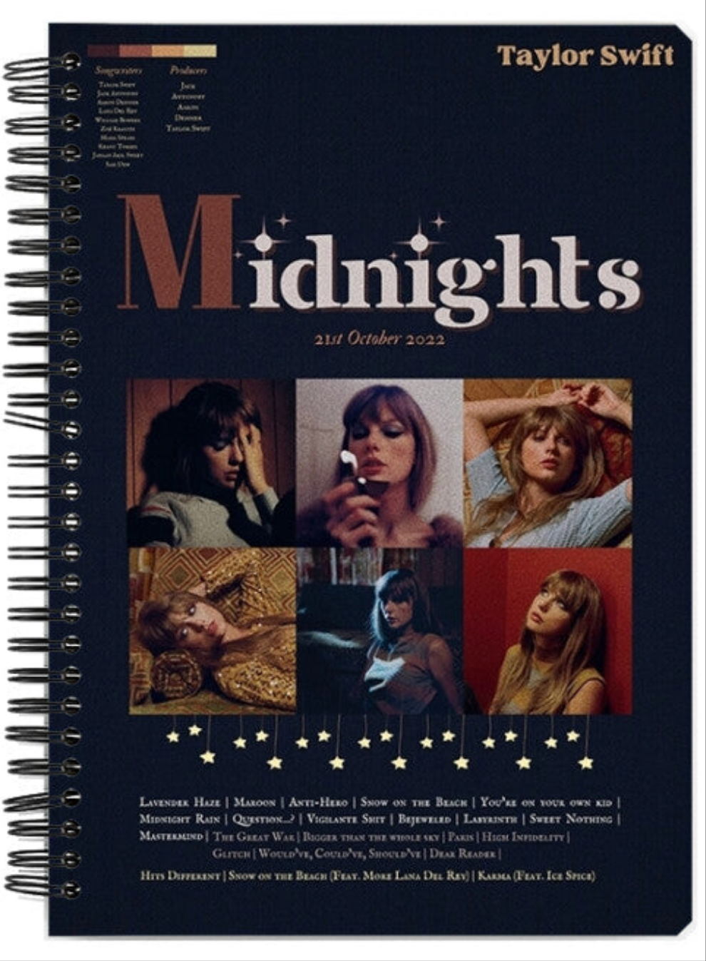 Taylor Swift Midnights Spiral Notebook