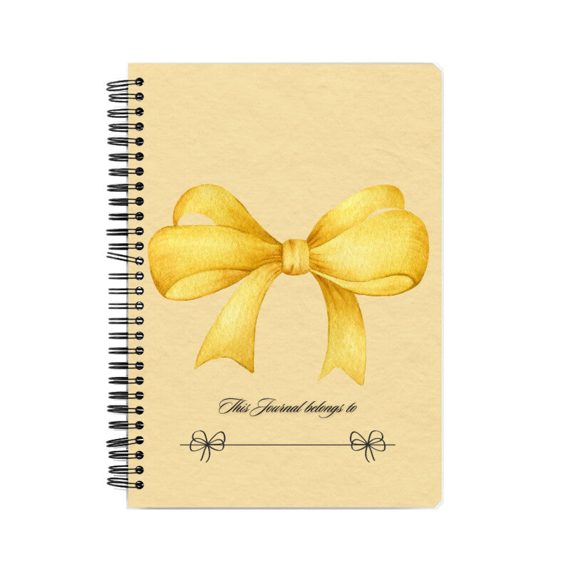 Cute Aesthetic Notebook Yellow bow